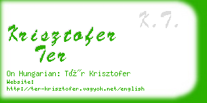 krisztofer ter business card